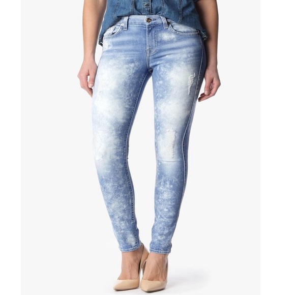 7 for all mankind- Josefina skinny boyfriends jeans - distressed light wash - Picture 1 of 9